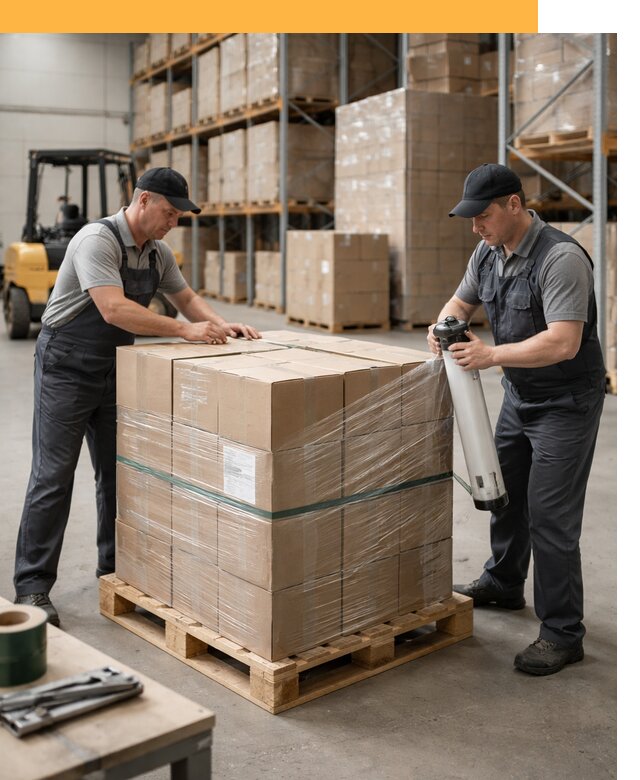 Упаковка и паллетирование грузов от 3834 руб: защита и крепление