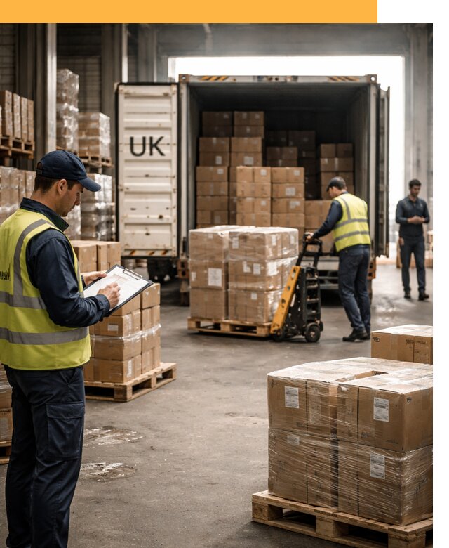 Доставка грузов из Великобритании с таможенным оформлением от 13691