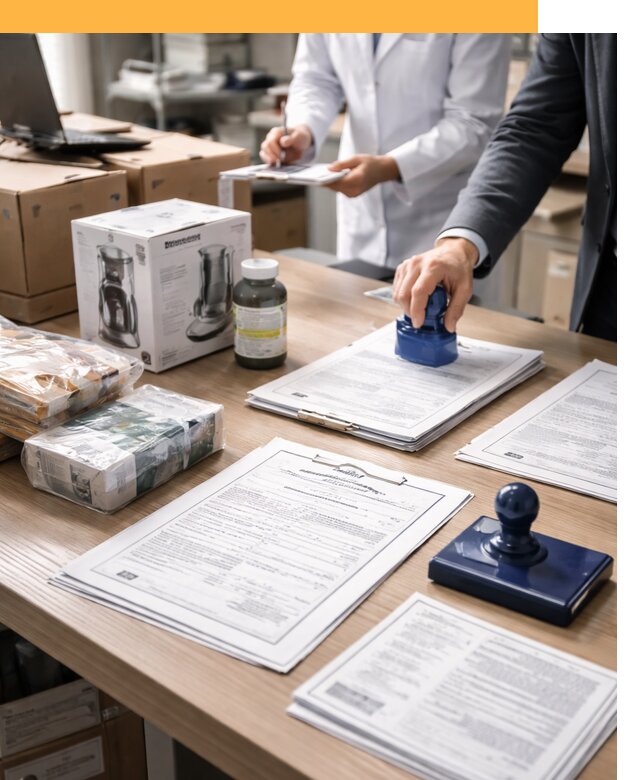 Сертификация импортных товаров от 13144 с таможенным сопровождением